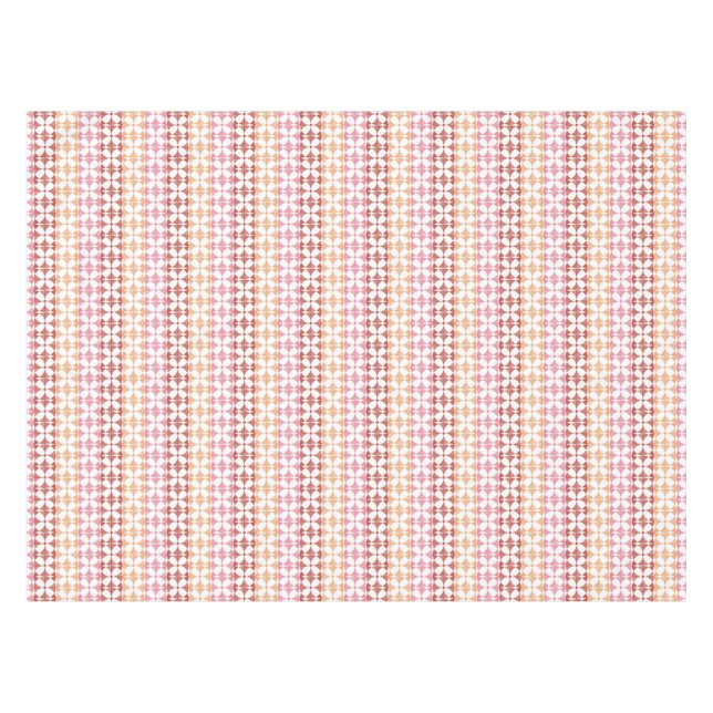 Mantel El ikat rojo geométrico raya el modelo (Frente (Horizontal))