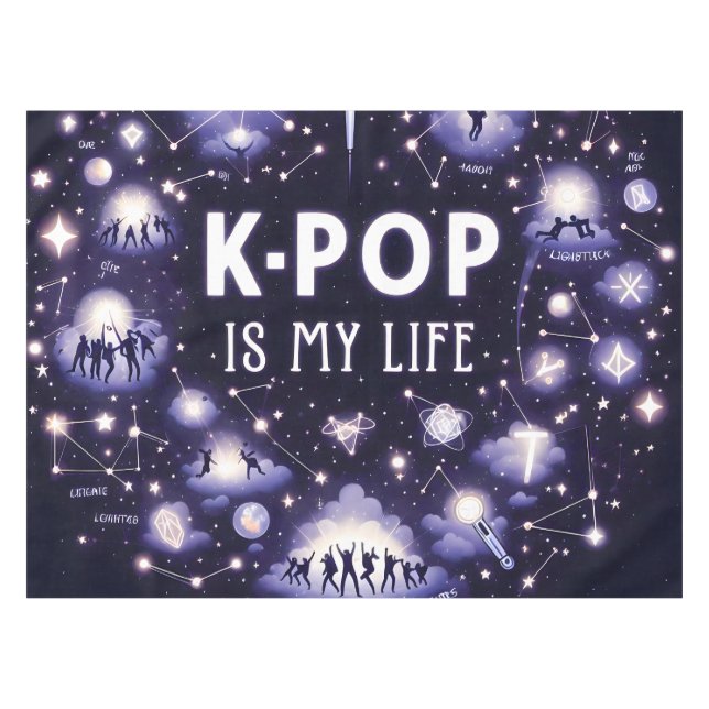 Mantel El K-pop es mi vida flotando entre las estrellas (Frente (Horizontal))