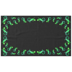 Mantel El lagarto verde sobre el negro