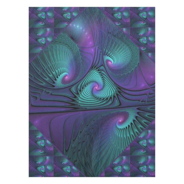 Mantel El morado se encuentra con el arte abstracto moder (Anverso)