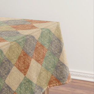 Mantel El otoño de Damask bloquea al Naranja verde Khaki