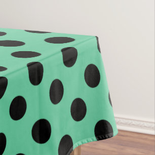 Mantel El polka negro se pone verde a la menta