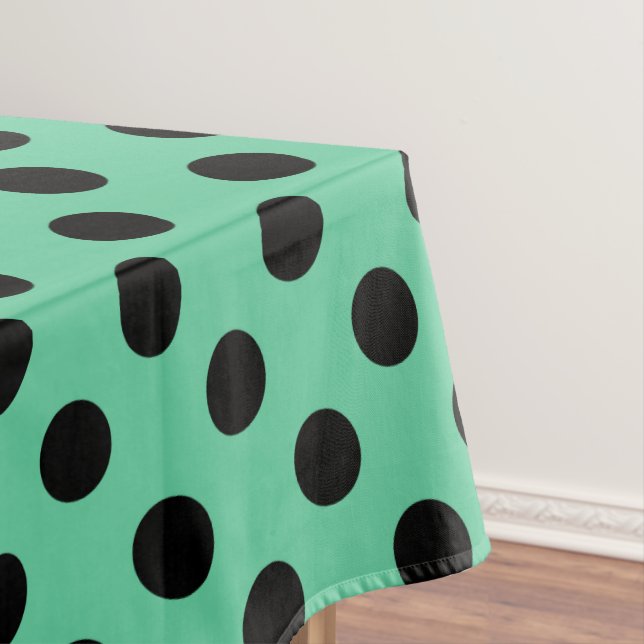 Mantel El polka negro se pone verde a la menta (In Situ)