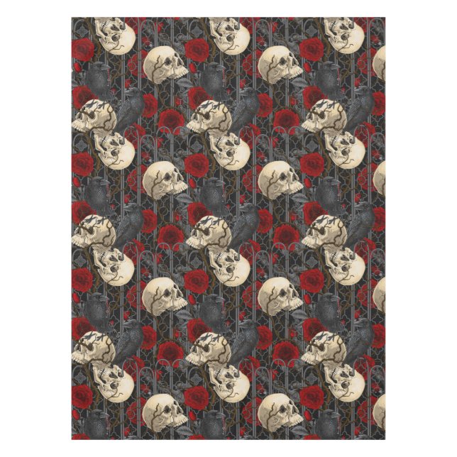 Mantel El secreto de Raven. Ilustracion gótico oscuro y m (Anverso)