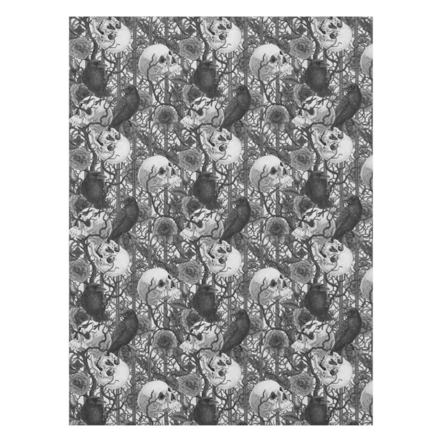 Mantel El secreto de Raven. Ilustracion gótico oscuro y m (Anverso)