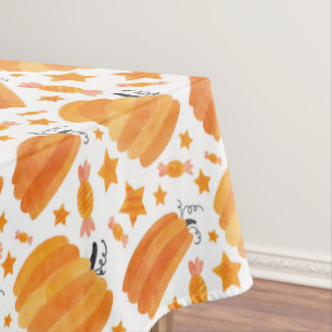 Mantel Elegancia otoñal: manto de calabaza acuarela