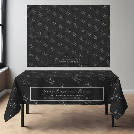 Mantel Elegant Company Logo Trade Show Branded Black