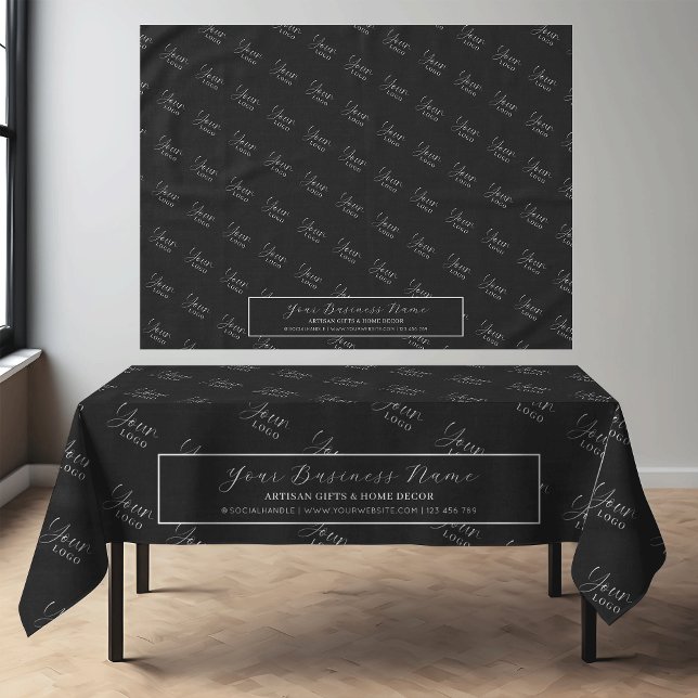 Mantel Elegant Company Logo Trade Show Branded Black (Subido por el creador)