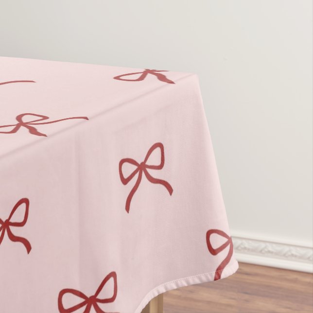 Mantel Elegant Girly Pink Bow Pattern Spring Summer Chic (In Situ)
