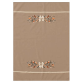 Mantel Elegant Taupe “Thanksgiving Leaves” Tablecloth