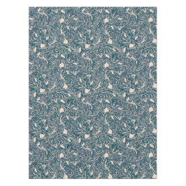 Mantel Elegant Teal Botanical Swirl Seamless Pattern