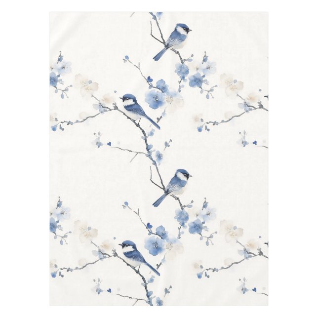 Mantel Elegant titmouse on white (Anverso)