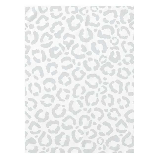 Mantel Elegante animal de leopardo gris blanco (Anverso)
