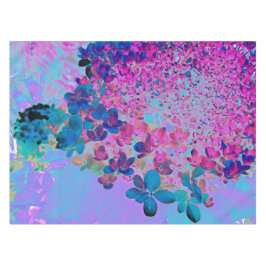 Mantel Elegante azul oscuro e hidrangea recta magenta