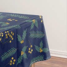 Elegante Bayas de Acebo Navidad Botánico Azul Dora