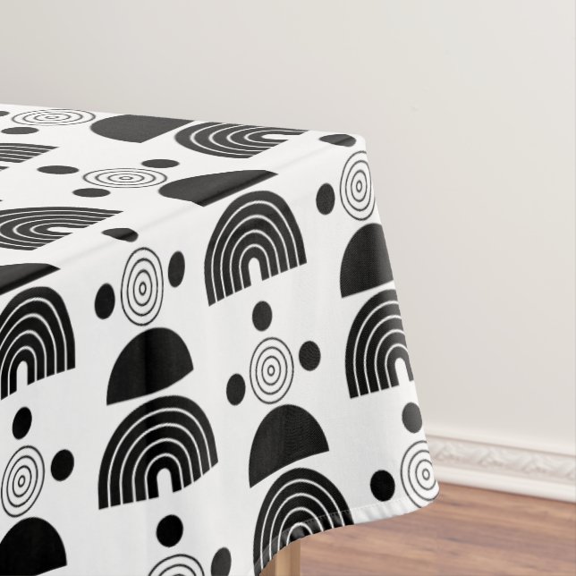 Mantel Elegante Black Mid Century Mod Arch Lines (In Situ)