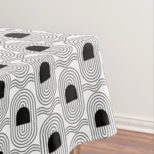 Mantel Elegante Black Mid Century Mod Arch Lines