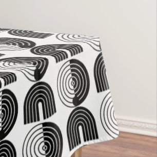 Mantel Elegante Black Mid Century Mod Arch Lines