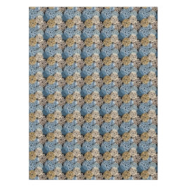 Mantel Elegante Blue Gold Dahlia Floral