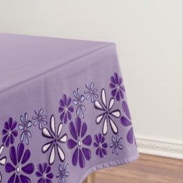 Mantel Elegante borde de garabato floral púrpura para com