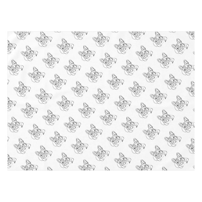 Mantel Elegante Bulldog Minimalista (Frente (Horizontal))