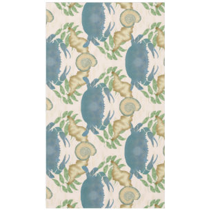 Mantel Elegante Cangrejo Festín-Acuarela Cangrejos Azules