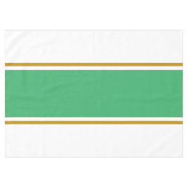 Mantel Elegante Carreras Verde Marrón En Blanco
