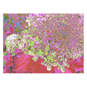 Mantel Elegante Chartreuse Verde, Rosa y Azul Hydrangea