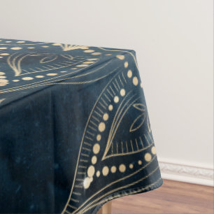 Mantel Elegante diseño de galaxia azul Mandala dorada
