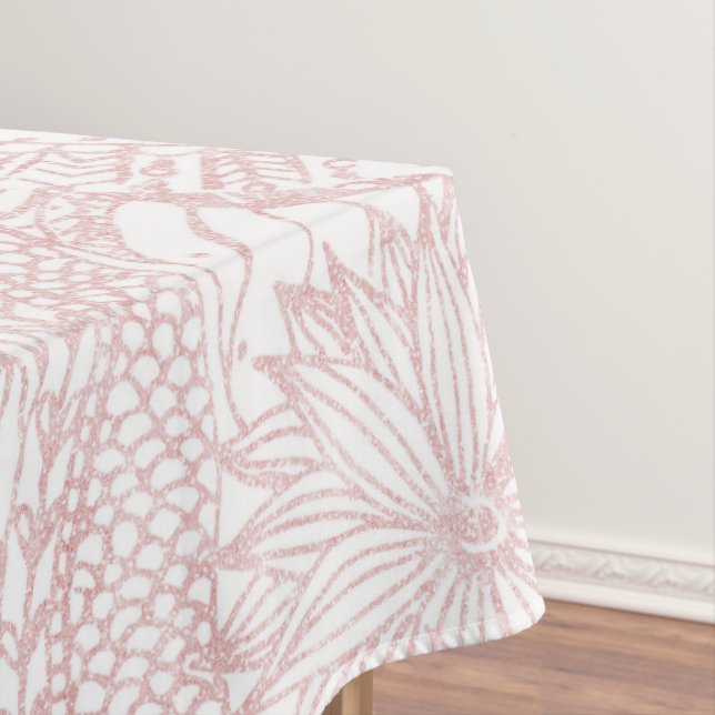 Mantel Elegante diseño de Mandala floral de oro falso ros (In Situ)