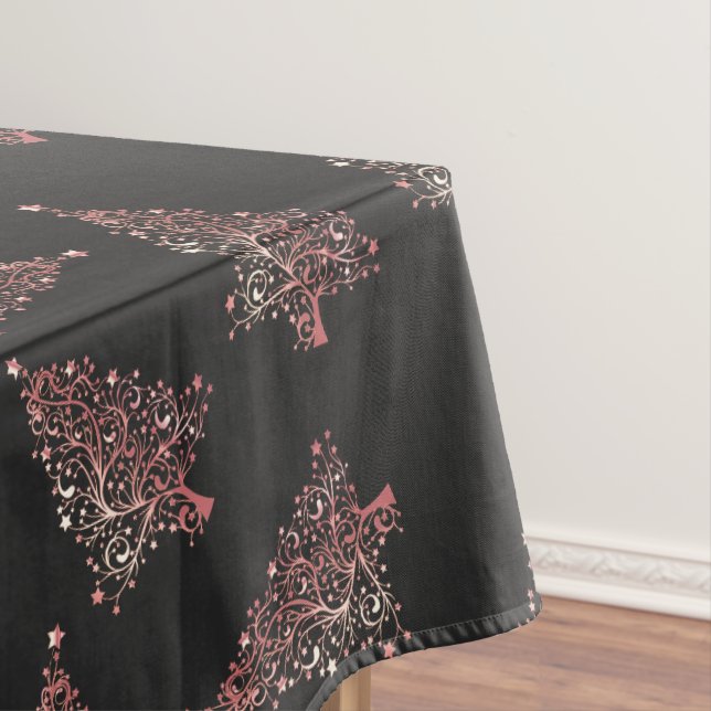 Mantel Elegante diseño moderno de árbol de Navidad rosa (In Situ)