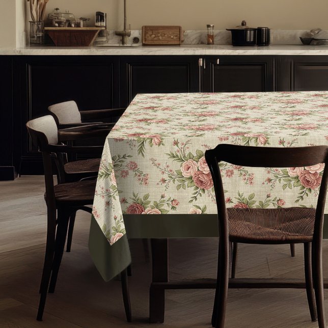 Mantel Elegante estilo Shabby Chic Acogedor y femenino (Elegant Shabby Chic Cozy and Feminine Touch Tablecloth)