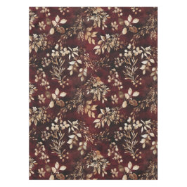 Mantel Elegante floral borgoñona y acuarela blanca