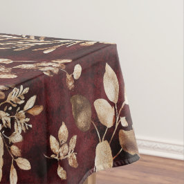 Mantel Elegante floral borgoñona y acuarela blanca