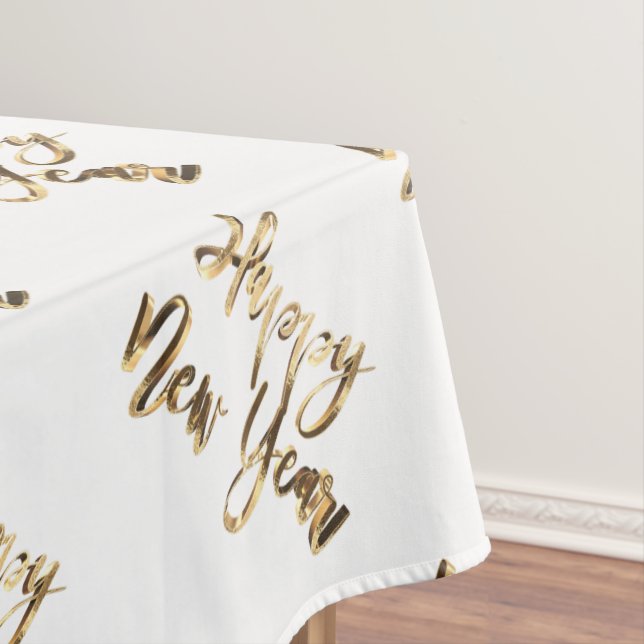 Mantel Elegante guión de estilo dorado Feliz Año Nuevo (In Situ)