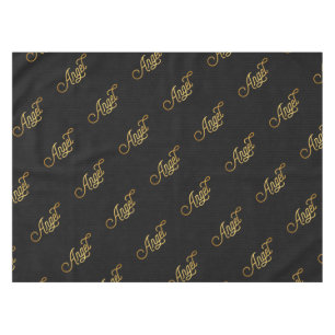 Mantel Elegante guión personalizado Angel Gold Black