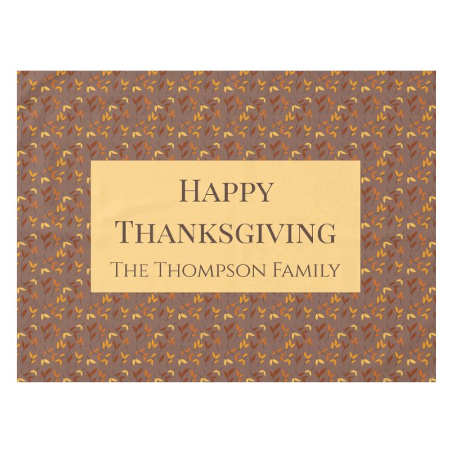 Mantel Elegante hoja de otoño (Frente (Horizontal))