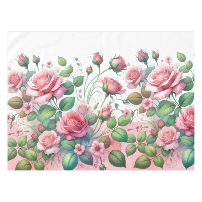 Mantel Elegante jardín rosa rosa (Frente (Horizontal))