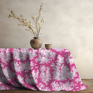 Mantel Elegante lago magenta rosa vintage toile de jouy