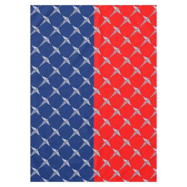 Mantel Elegante Liga de Símbolos Médicos Caduceos (Anverso)