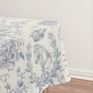 Mantel Elegante Moda Clásica Azul Beige Híbrido Ecuestre