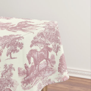 Mantel Elegante Moda Rústica Rosa Horario Toile