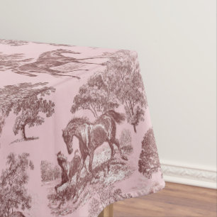 Mantel Elegante Moda Rústica Rosa Horario Toile