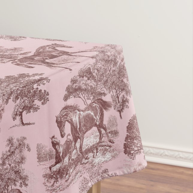 Mantel Elegante Moda Rústica Rosa Horario Toile (In Situ)