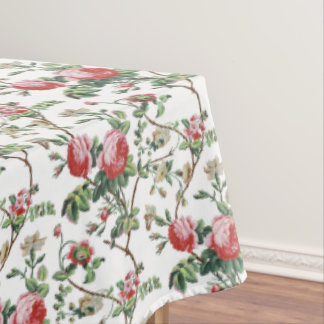 Mantel Elegante Moda Vintage Rosa Floral