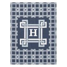 Elegante Monograma de Clave Griega Naval Costera