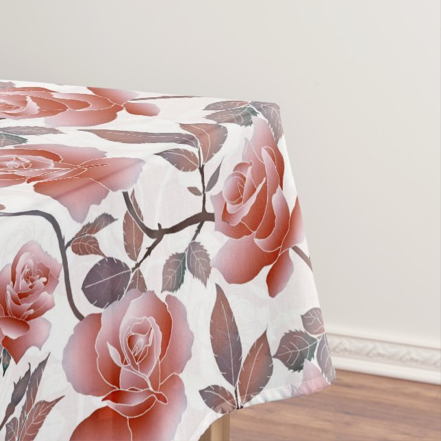 Mantel Elegante Naranja Peach Rosa Flor (In Situ)
