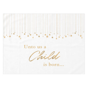 Mantel Elegante niño para nosotros nace Navidades blancos