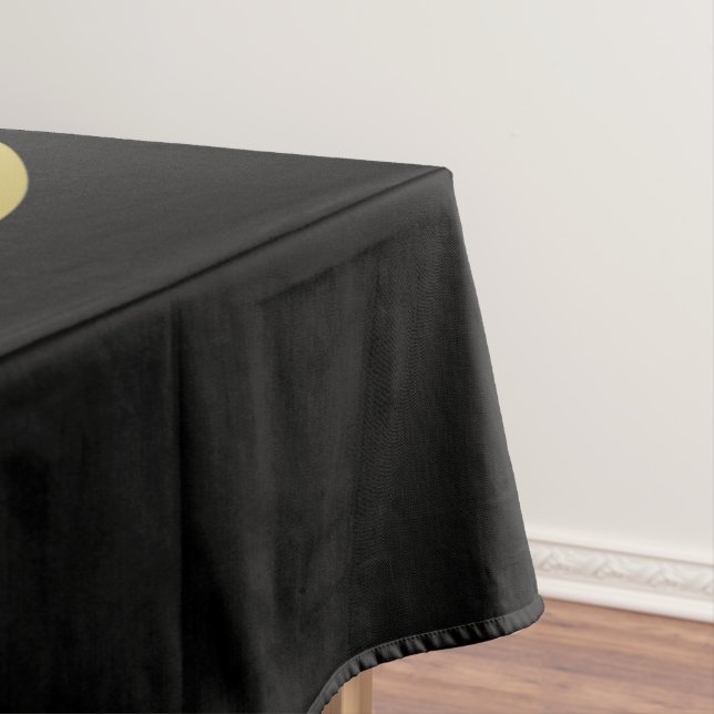 Mantel Elegante oro Monograma personalizado sobre negro (In Situ)