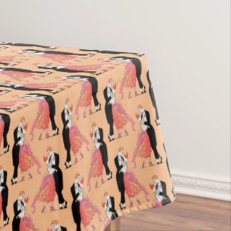 Mantel Elegante Pareja Baile Vintage Retro